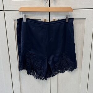 Amazon Midnight Blue Lace Hem Shorts